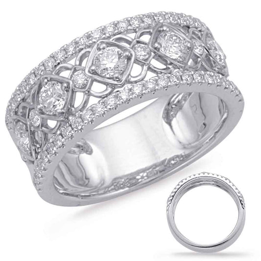 ELIE AZZI 0.91 ctw. WHITE GOLD DIAMOND FASHION RING D4607WG