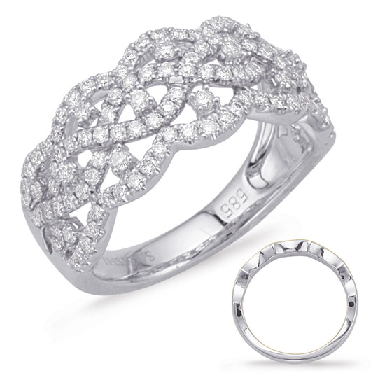 ELIE AZZI 0.81 ctw. WHITE GOLD DIAMOND FASHION RING D4608WG