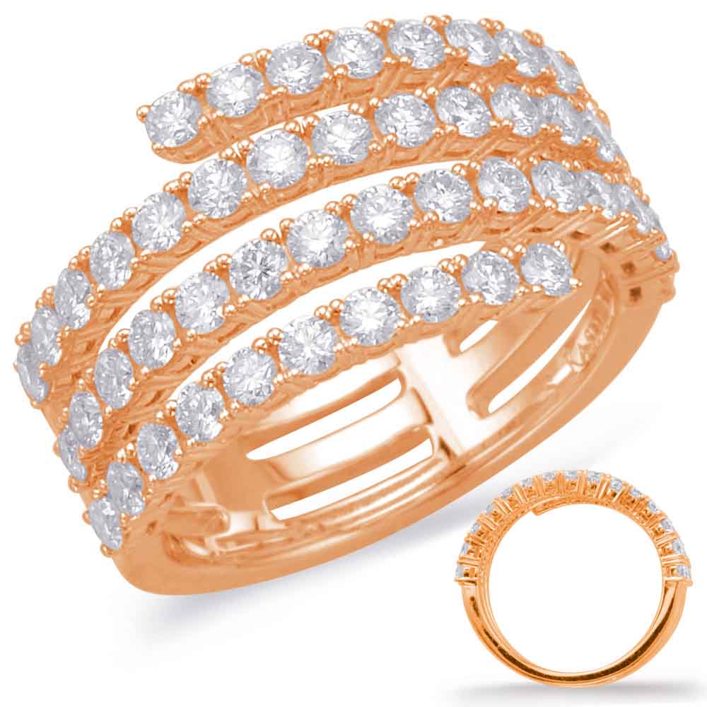 ELIE AZZI 1.50 ctw. ROSE GOLD DIAMOND FASHION RING D4612RG
