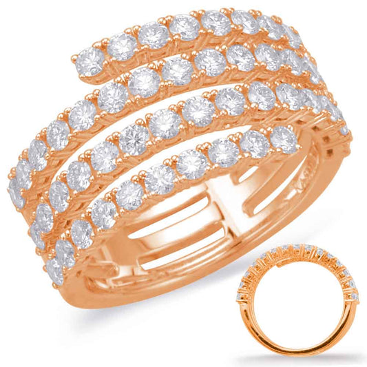 ELIE AZZI 1.50 ctw. ROSE GOLD DIAMOND FASHION RING D4612RG