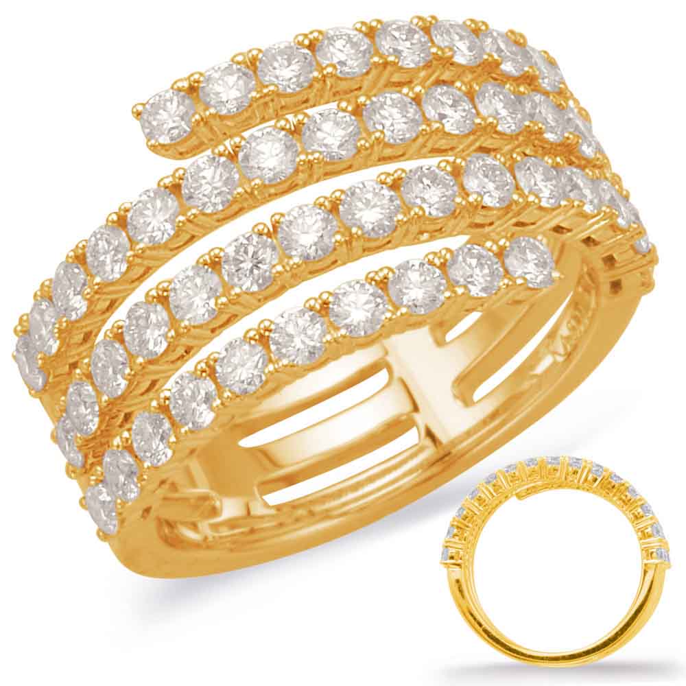 ELIE AZZI 1.50 ctw. YELLOW GOLD DIAMOND FASHION RING D4612YG