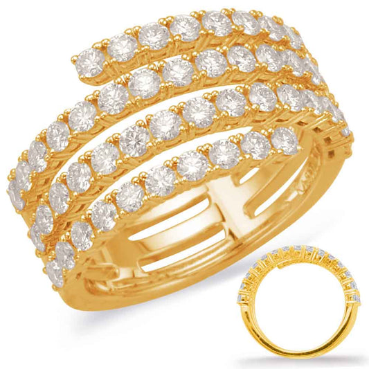 ELIE AZZI 1.50 ctw. YELLOW GOLD DIAMOND FASHION RING D4612YG