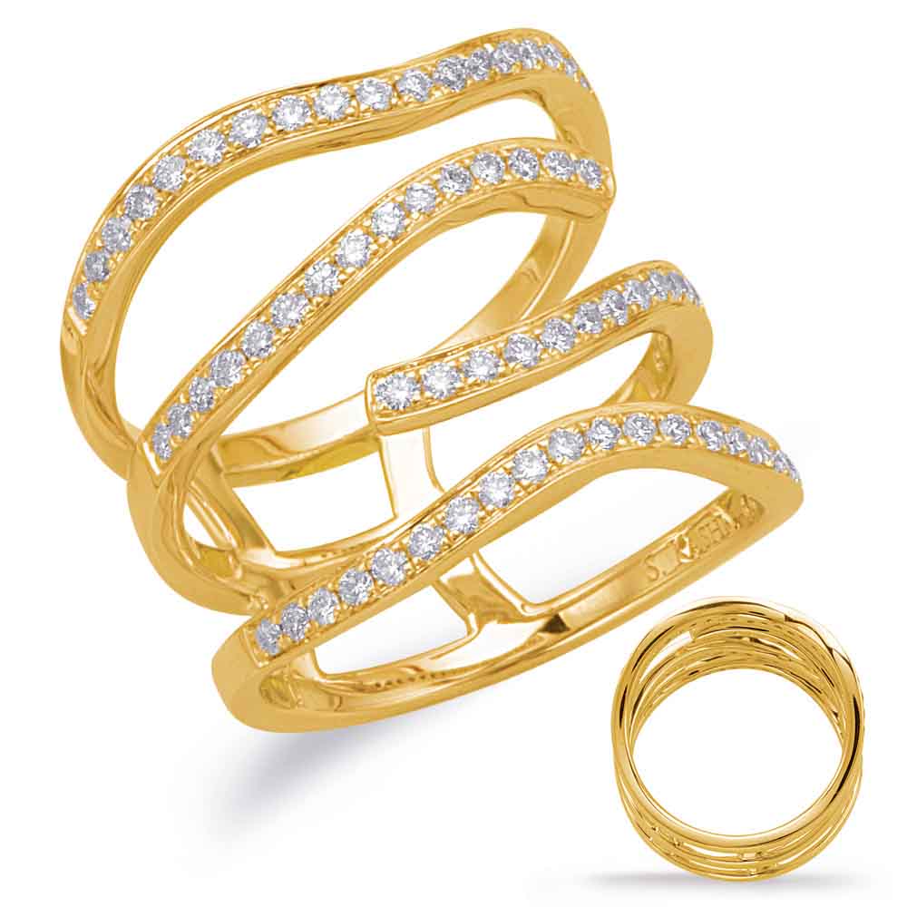ELIE AZZI 0.60 ctw. YELLOW GOLD DIAMOND FASHION RING D4614YG