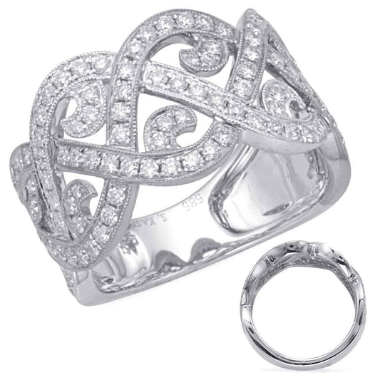 ELIE AZZI 0.90 ctw. WHITE GOLD DIAMOND FASHION RING D4617WG