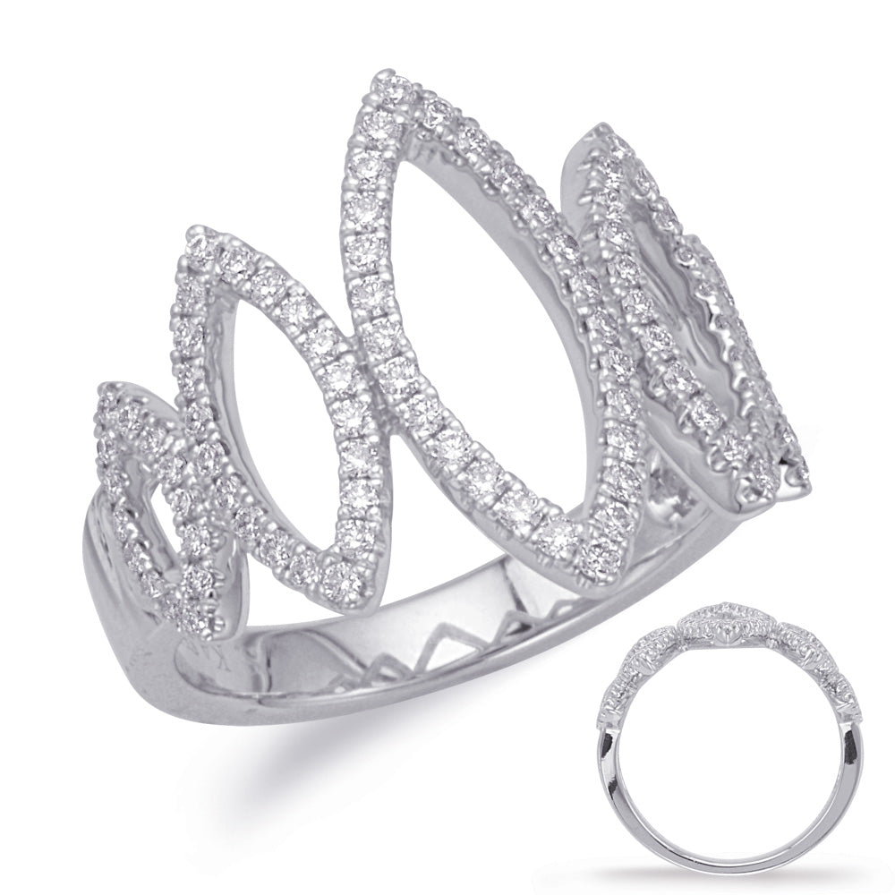 ELIE AZZI 0.56 ctw. WHITE GOLD DIAMOND FASHION RING D4618WG