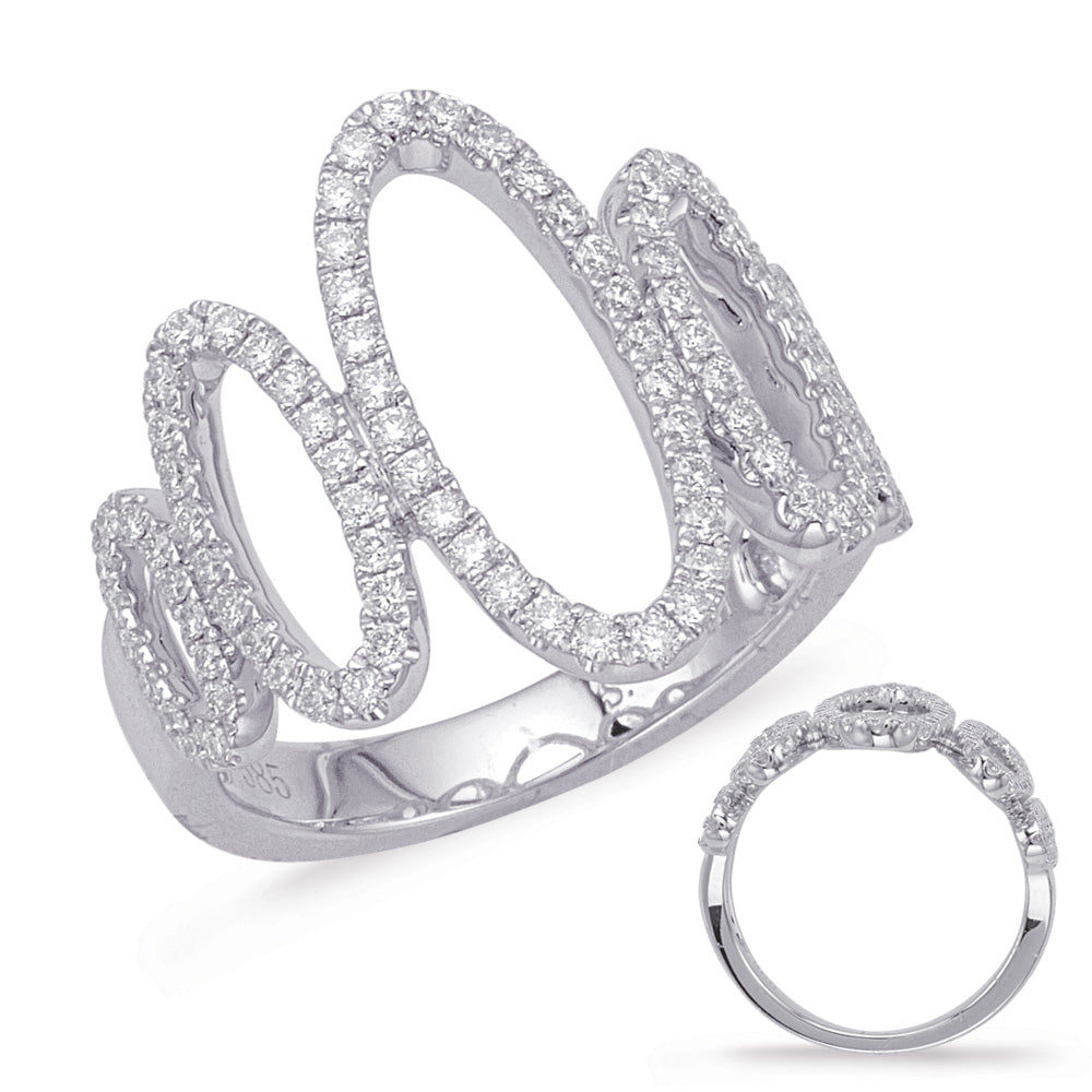ELIE AZZI 0.58 ctw. WHITE GOLD DIAMOND FASHION RING D4619WG