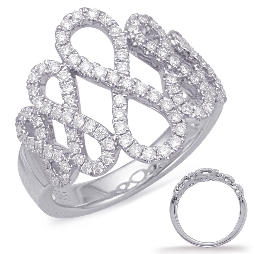 ELIE AZZI 0.60 ctw. WHITE GOLD DIAMOND FASHION RING D4620WG