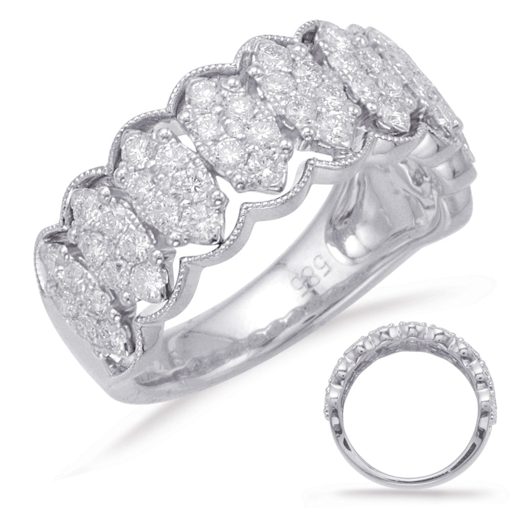 ELIE AZZI 0.97 ctw. WHITE GOLD DIAMOND FASHION RING D4623WG