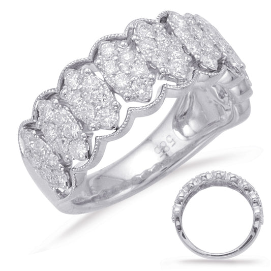 ELIE AZZI 0.97 ctw. WHITE GOLD DIAMOND FASHION RING D4623WG