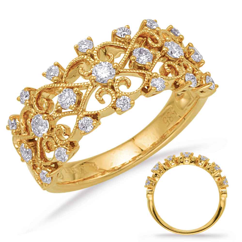 ELIE AZZI 0.52 ctw. YELLOW GOLD DIAMOND FASHION RING D4624YG