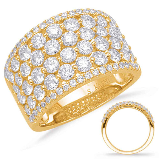 ELIE AZZI 2.47 ctw. YELLOW GOLD DIAMOND FASHION RING D4627YG