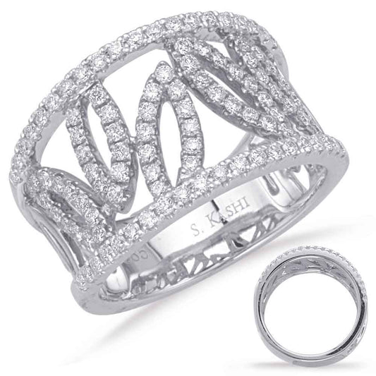 ELIE AZZI 0.78 ctw. WHITE GOLD DIAMOND FASHION RING D4628WG
