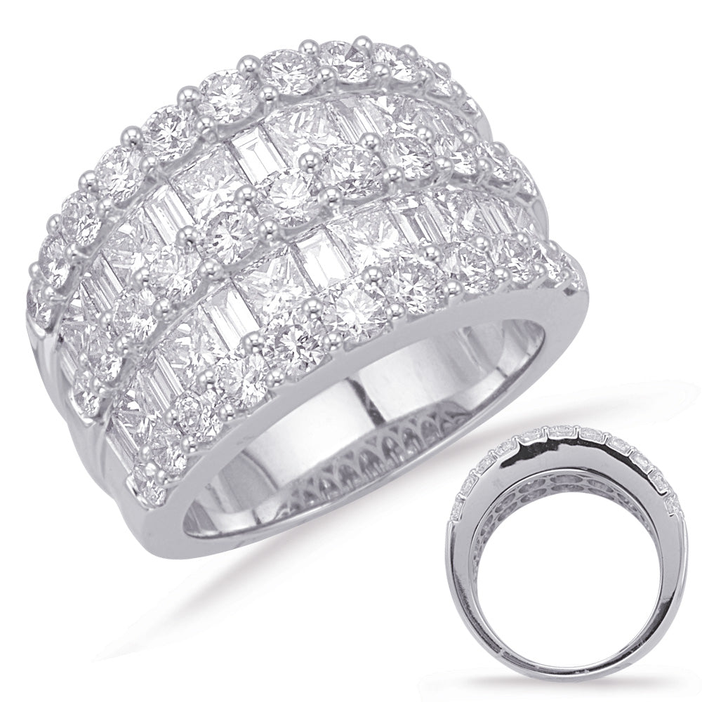 ELIE AZZI 3.87 ctw. PLATINUM DIAMOND FASHION RING D4629-PL