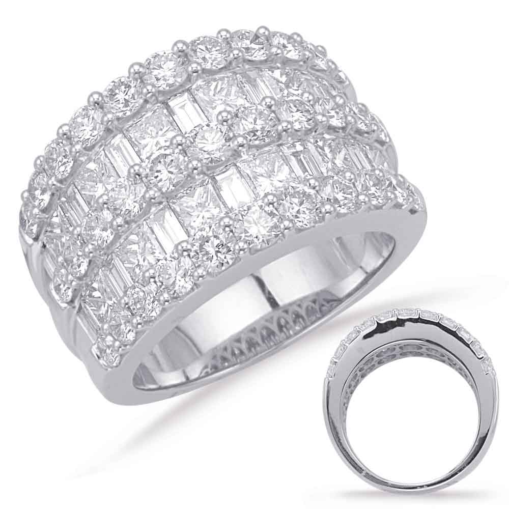 ELIE AZZI 3.87 ctw. WHITE GOLD DIAMOND FASHION RING D4629WG