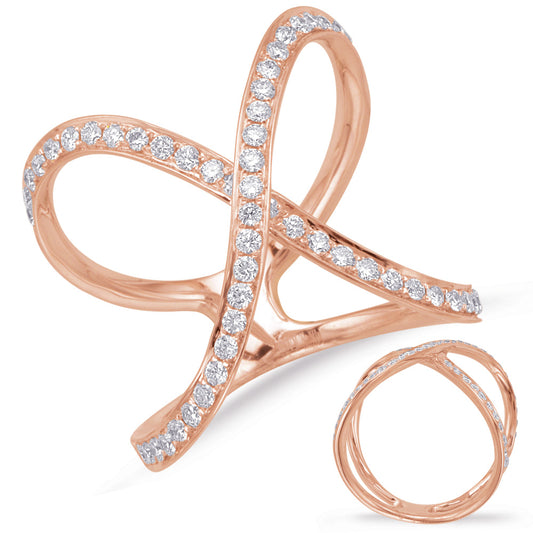 ELIE AZZI 0.60 ctw. ROSE GOLD DIAMOND FASHION RING D4630RG