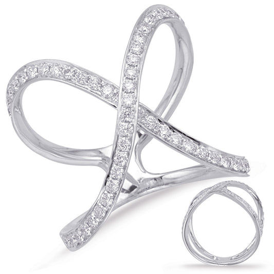 ELIE AZZI 0.60 ctw. WHITE GOLD DIAMOND FASHION RING D4630WG