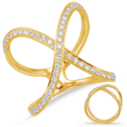 ELIE AZZI 0.60 ctw. YELLOW GOLD DIAMOND FASHION RING D4630YG