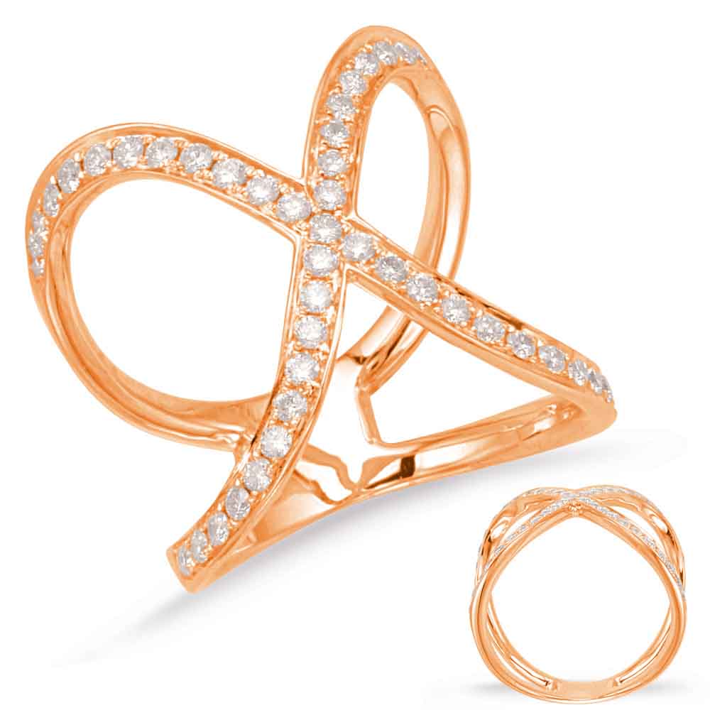 ELIE AZZI 0.57 ctw. ROSE GOLD DIAMOND FASHION RING D4631RG