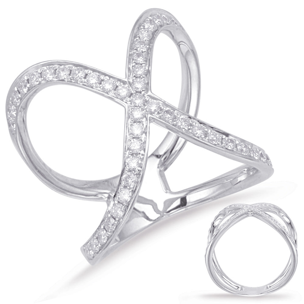 ELIE AZZI 0.57 ctw. WHITE GOLD DIAMOND FASHION RING D4631WG