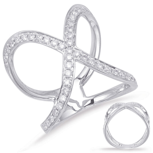 ELIE AZZI 0.57 ctw. WHITE GOLD DIAMOND FASHION RING D4631WG