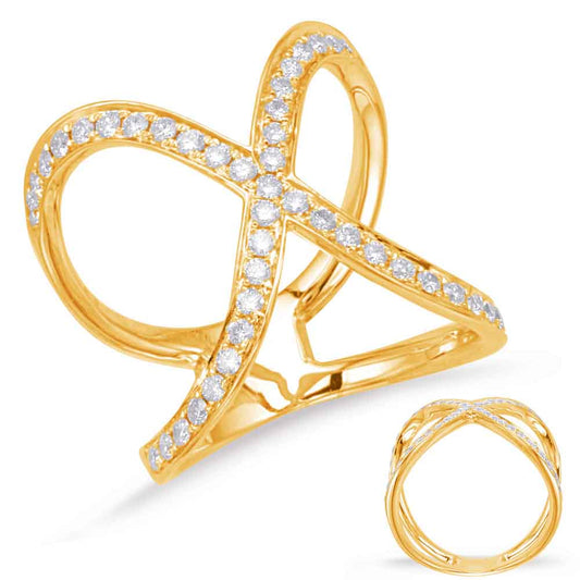 ELIE AZZI 0.57 ctw. YELLOW GOLD DIAMOND FASHION RING D4631YG