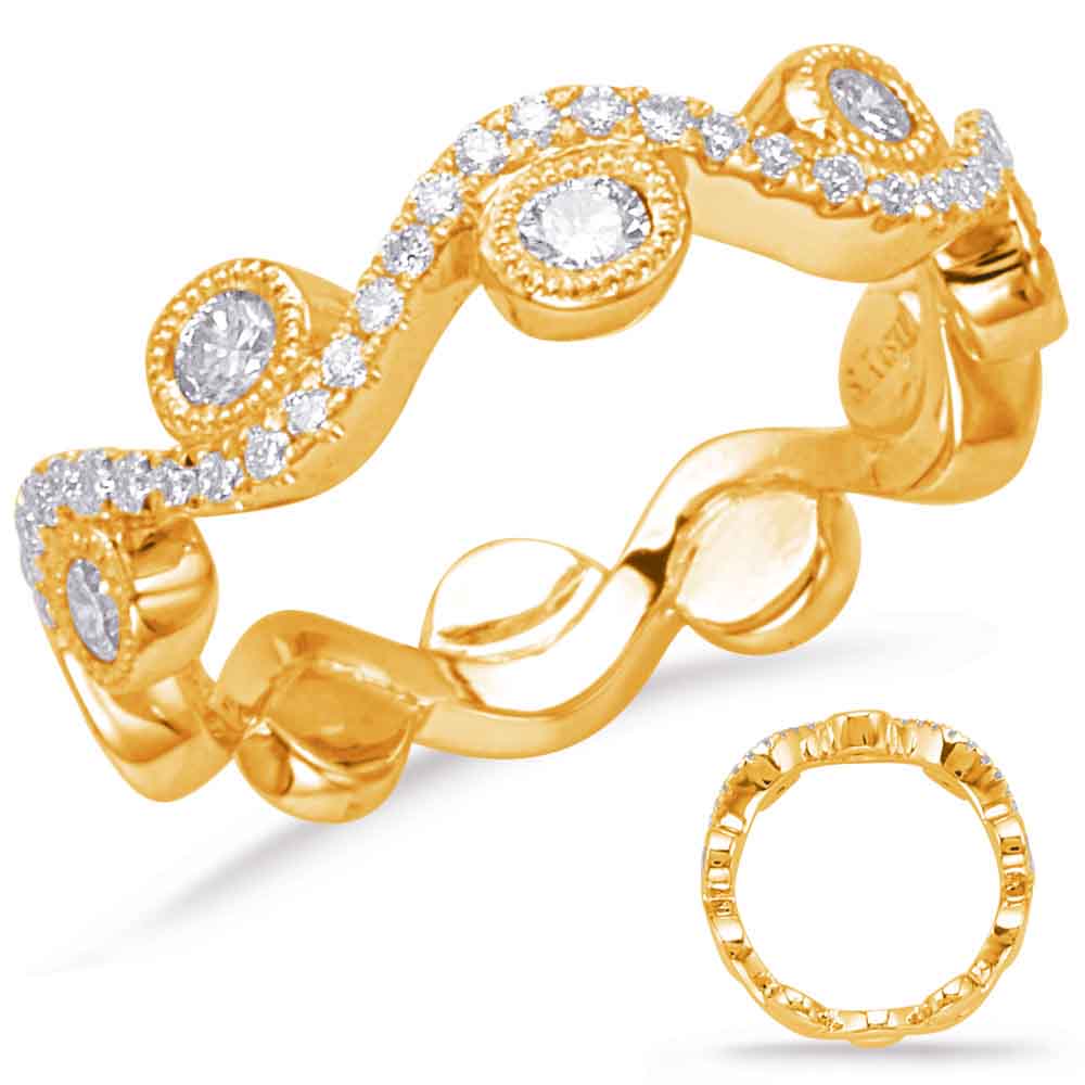 ELIE AZZI 0.49 ctw. YELLOW GOLD DIAMOND FASHION RING D4633YG