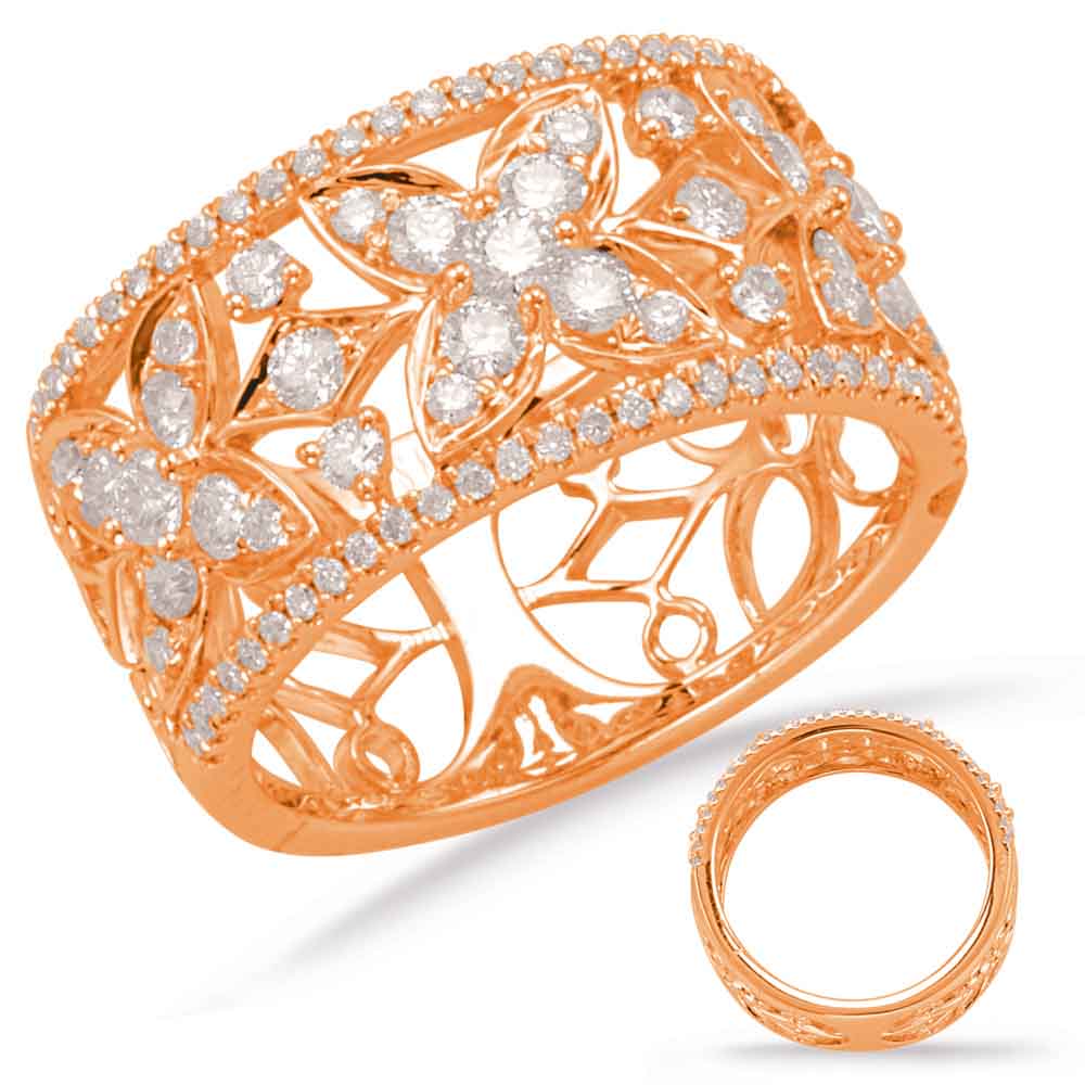 ELIE AZZI 1.03 ctw. ROSE GOLD DIAMOND FASHION RING D4637RG