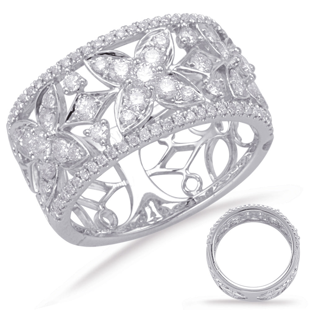 ELIE AZZI 1.03 ctw. WHITE GOLD DIAMOND FASHION RING D4637WG
