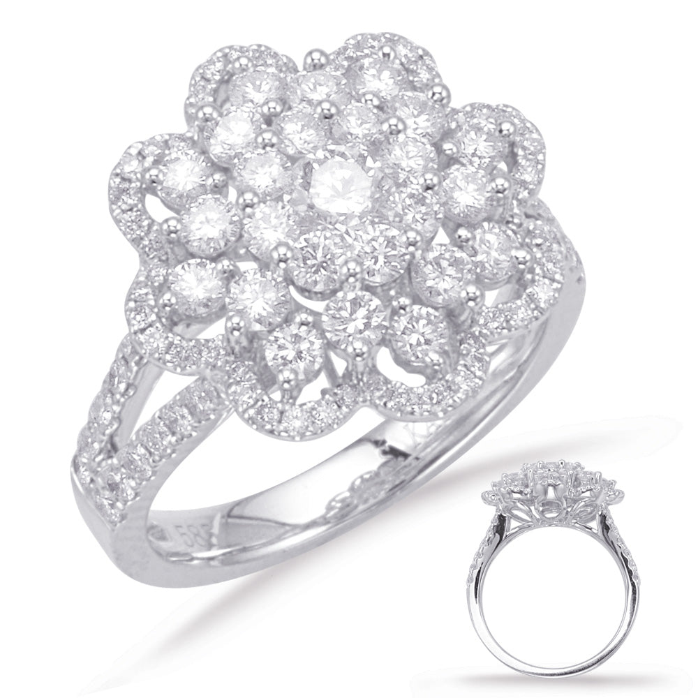 ELIE AZZI 1.60 ctw. WHITE GOLD DIAMOND FASHION RING D4638WG