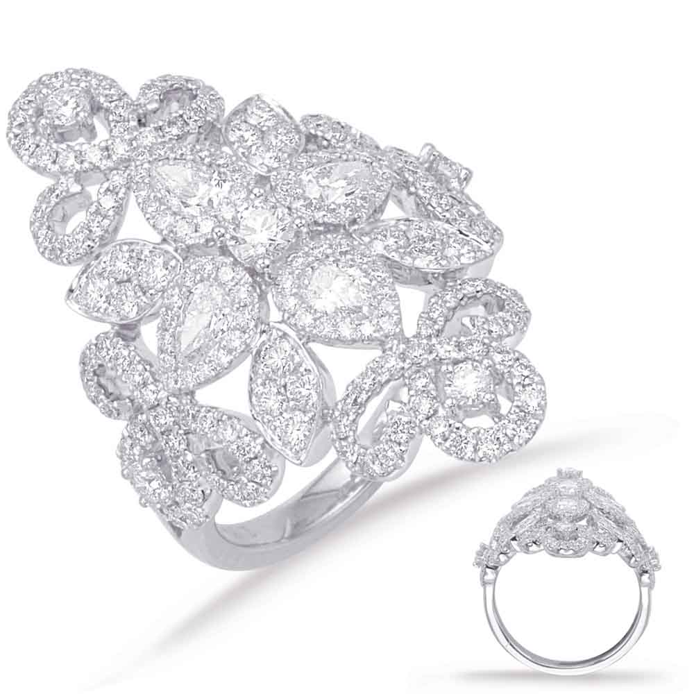 ELIE AZZI 2.10 ctw. WHITE GOLD DIAMOND FASHION RING D4639WG