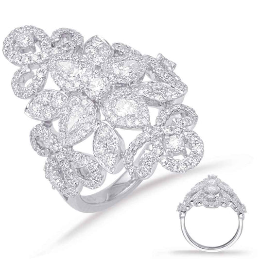 ELIE AZZI 2.10 ctw. WHITE GOLD DIAMOND FASHION RING D4639WG