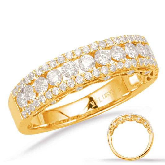 ELIE AZZI 0.93 ctw. YELLOW GOLD DIAMOND FASHION RING D4640YG