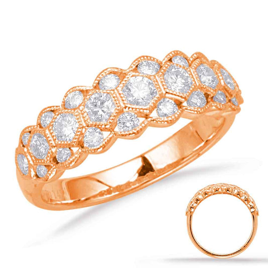 ELIE AZZI 0.79 ctw. ROSE GOLD DIAMOND FASHION RING D4641RG