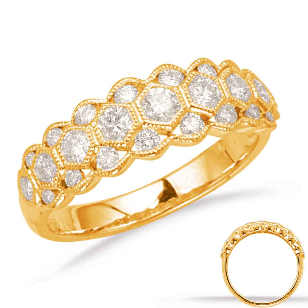 ELIE AZZI 0.79 ctw. YELLOW GOLD DIAMOND FASHION RING D4641YG