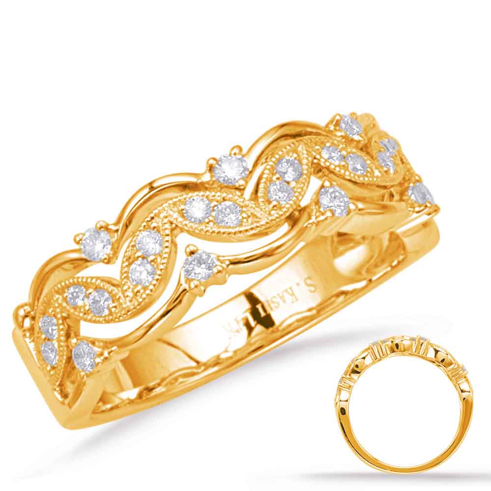 ELIE AZZI 0.26 ctw. YELLOW GOLD DIAMOND FASHION RING D4642YG