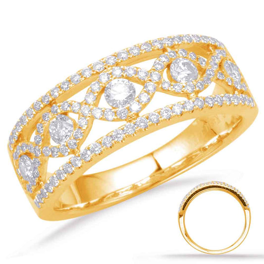 ELIE AZZI 0.66 ctw. YELLOW GOLD DIAMOND FASHION RING D4643YG