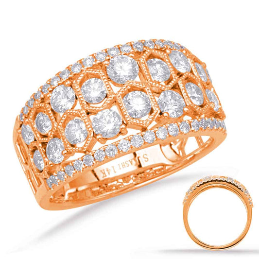 ELIE AZZI 1.38 ctw. ROSE GOLD DIAMOND FASHION RING D4645RG