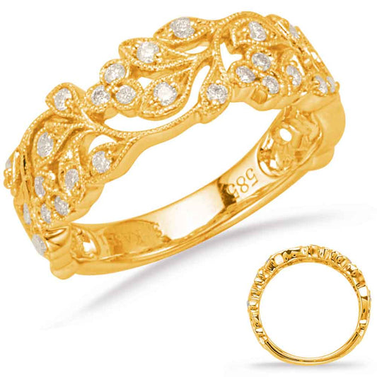 ELIE AZZI 0.25 ctw. YELLOW GOLD DIAMOND FASHION RING D4646YG