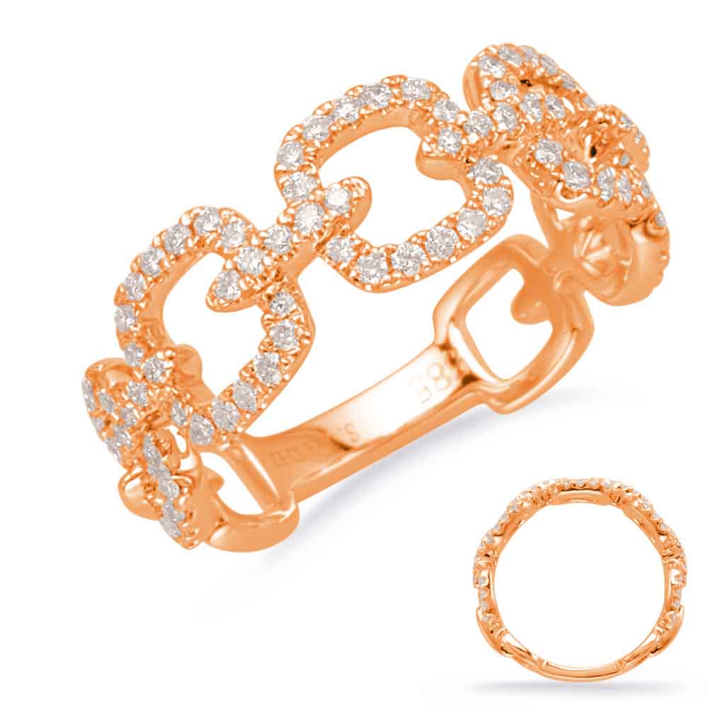 ELIE AZZI 0.49 ctw. ROSE GOLD DIAMOND FASHION RING D4655RG