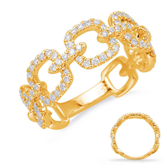ELIE AZZI 0.49 ctw. YELLOW GOLD DIAMOND FASHION RING D4655YG