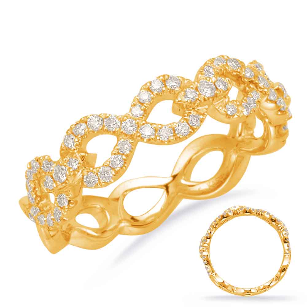 ELIE AZZI 0.36 ctw. YELLOW GOLD DIAMOND FASHION RING D4656YG
