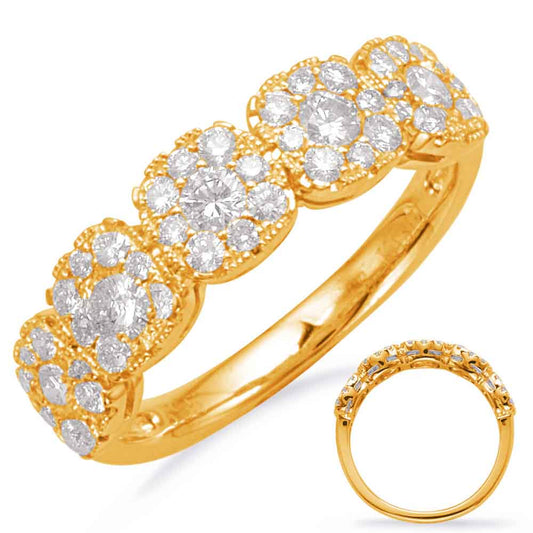 ELIE AZZI 0.76 ctw. YELLOW GOLD DIAMOND FASHION RING D4658YG