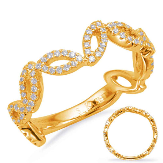 ELIE AZZI 0.30 ctw. YELLOW GOLD DIAMOND FASHION RING D4659YG