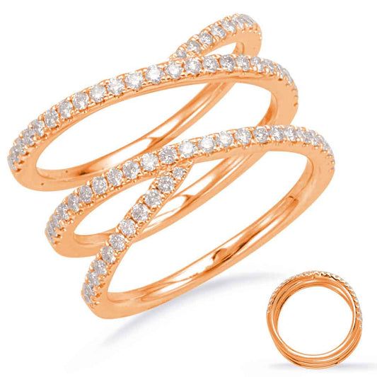 ELIE AZZI 0.59 ctw. ROSE GOLD DIAMOND FASHION RING D4663RG