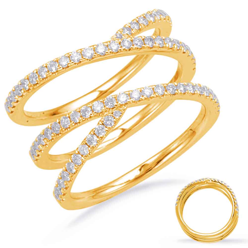 ELIE AZZI 0.59 ctw. YELLOW GOLD DIAMOND FASHION RING D4663YG