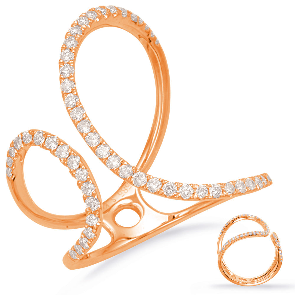 ELIE AZZI 0.39 ctw. ROSE GOLD DIAMOND FASHION RING D4664RG