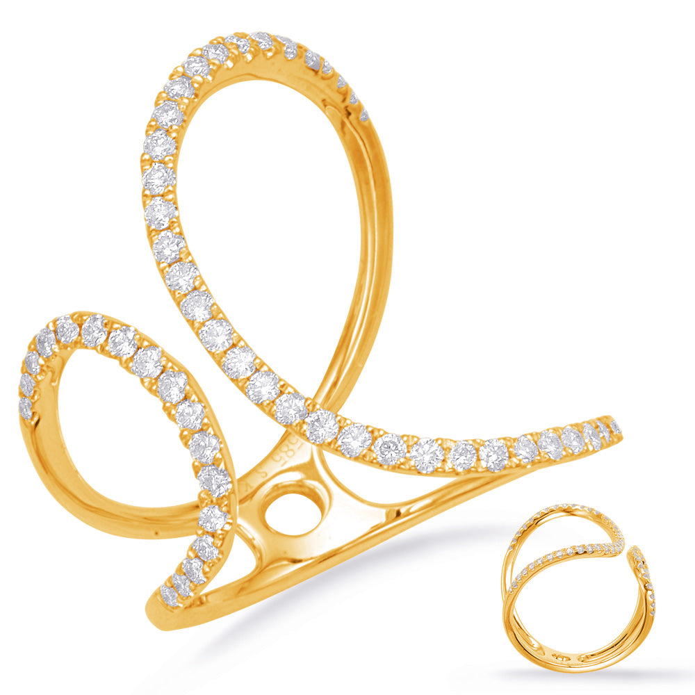 ELIE AZZI 0.39 ctw. YELLOW GOLD DIAMOND FASHION RING D4664YG