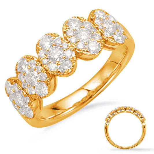 ELIE AZZI 1.03 ctw. YELLOW GOLD DIAMOND FASHION RING D4666YG