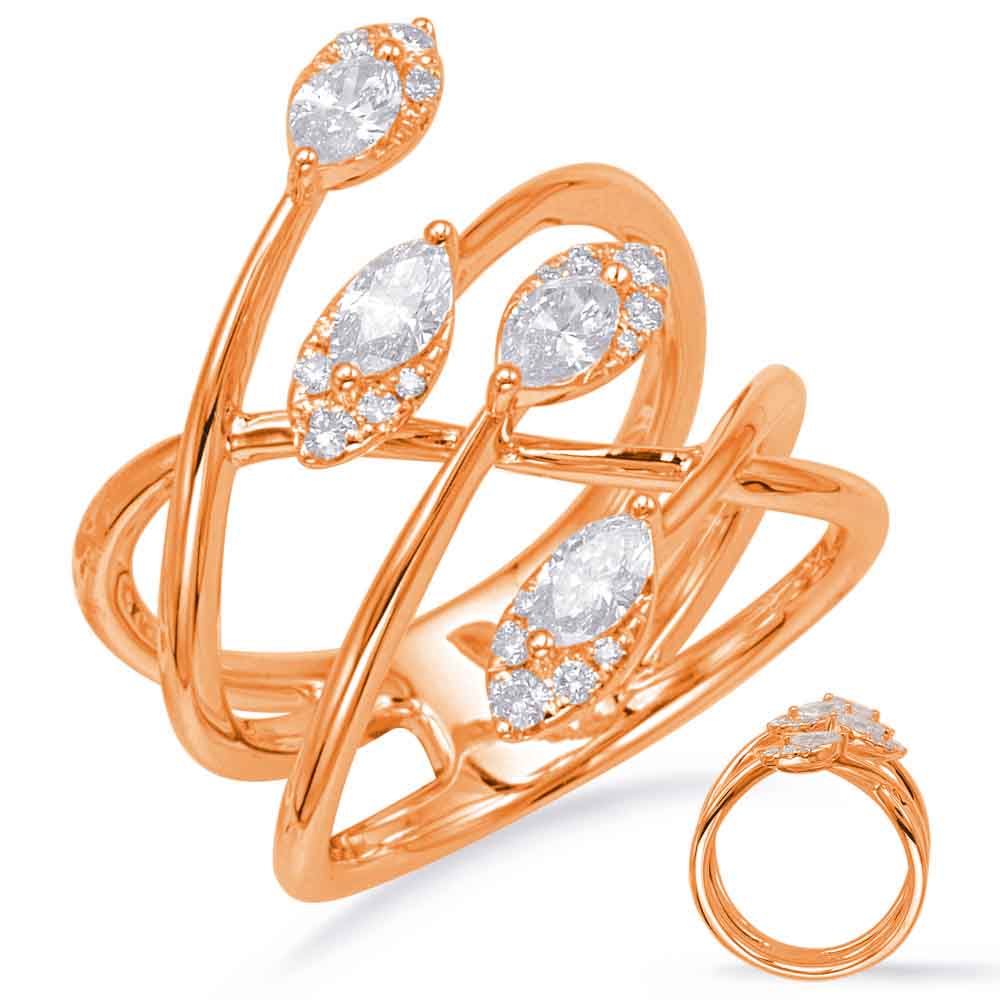 ELIE AZZI 0.72 ctw. ROSE GOLD DIAMOND FASHION RING D4667RG