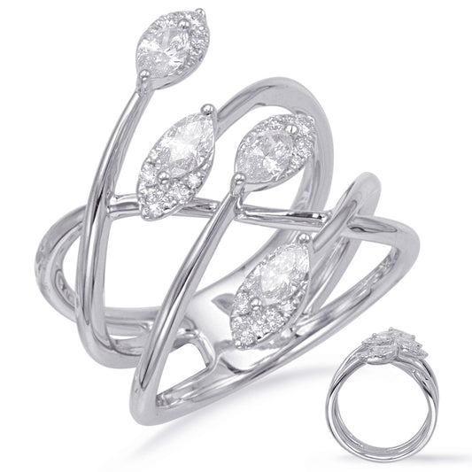 ELIE AZZI 0.72 ctw. WHITE GOLD DIAMOND FASHION RING D4667WG